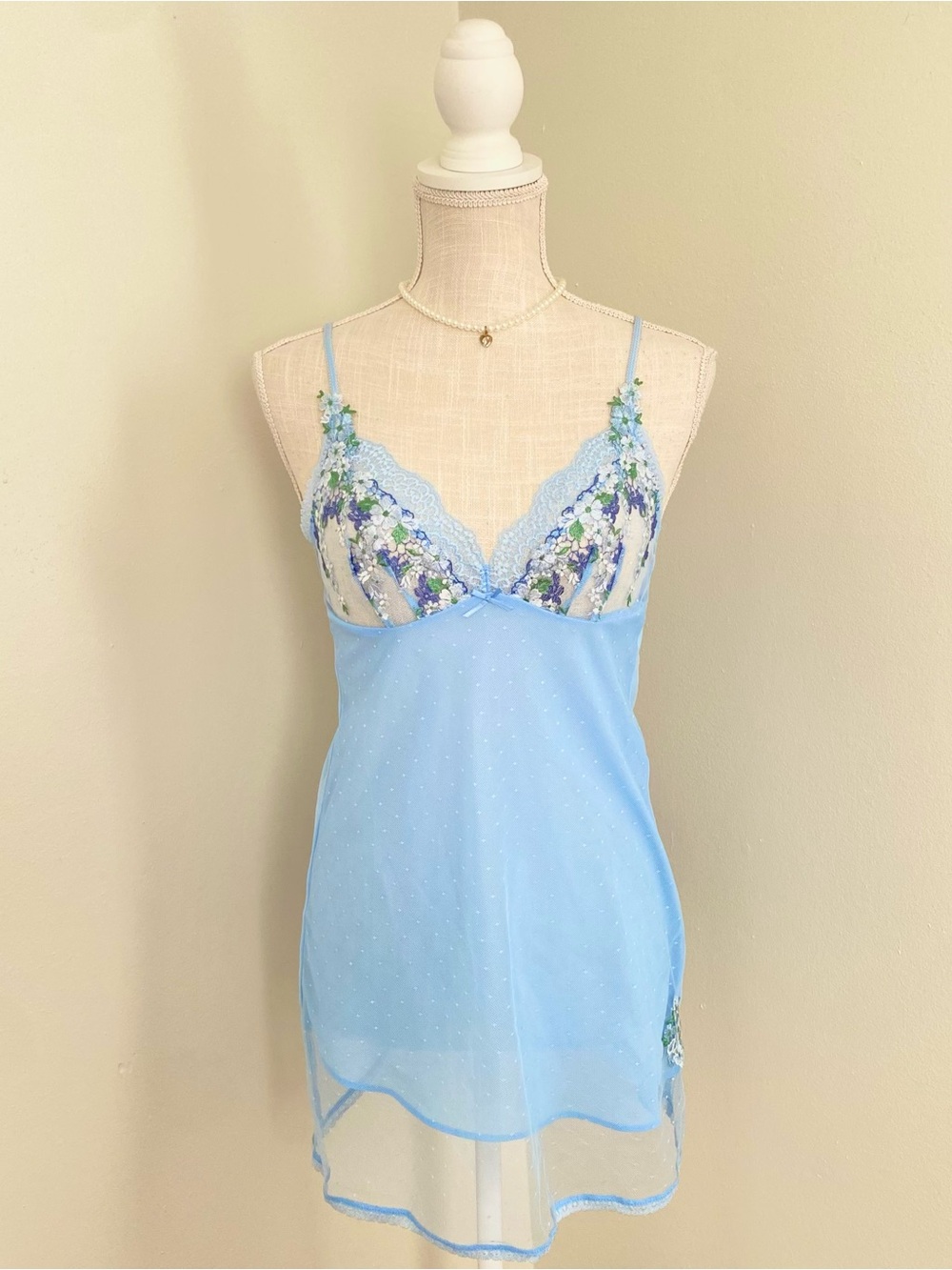 Blue floral Slip